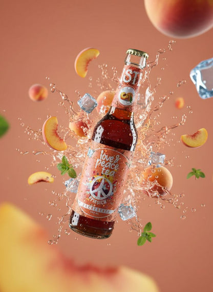 6er-Pack Love and Peace Eistee Pfirsich ohne Zucker